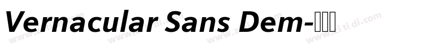 Vernacular Sans Dem字体转换